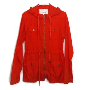 Maurices red orange light rain jacket
